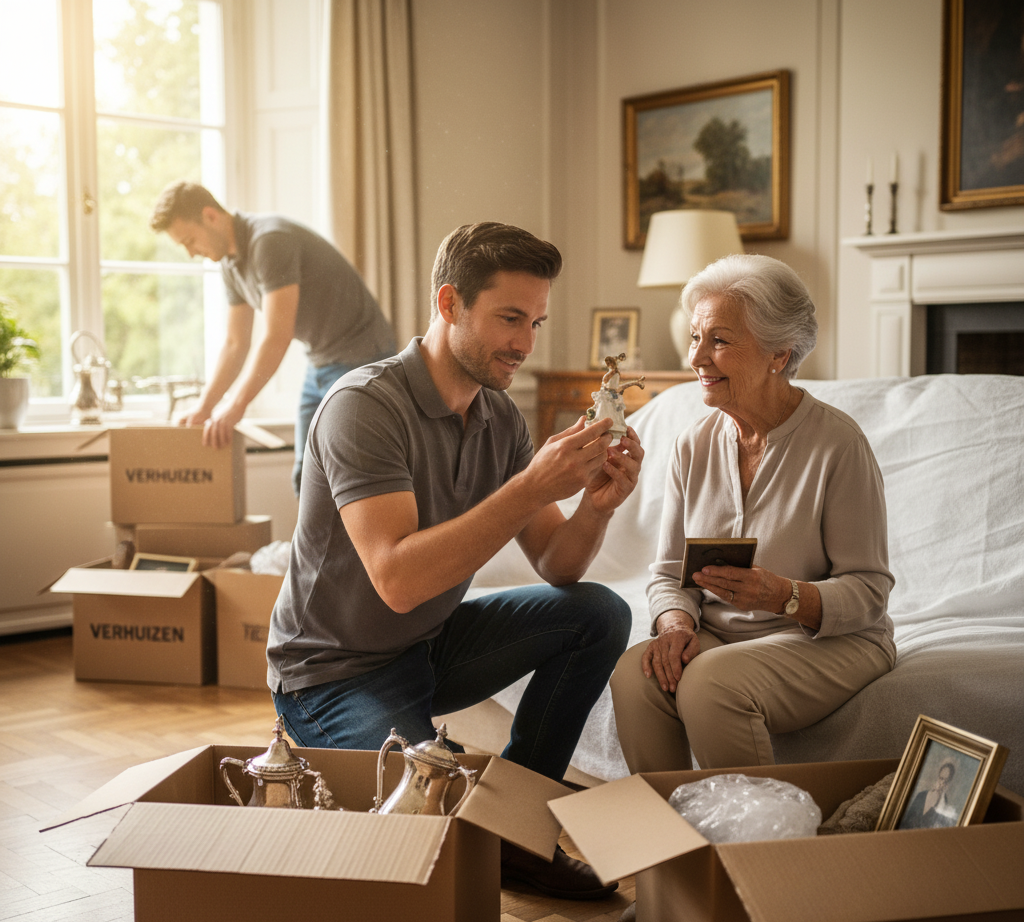 Taxateur bepaalt de waarde van antieke inboedel voor verrekening met de kosten van de woningontruiming